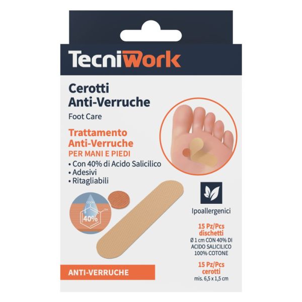CEROTTI ANTI VERRUCHE PIEDI 15 + 15 PEZZI