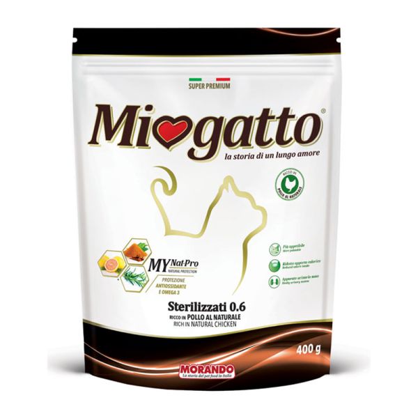 MORANDO MIOGATTO STERILIZZATI 0.6 POLLO 400 GR