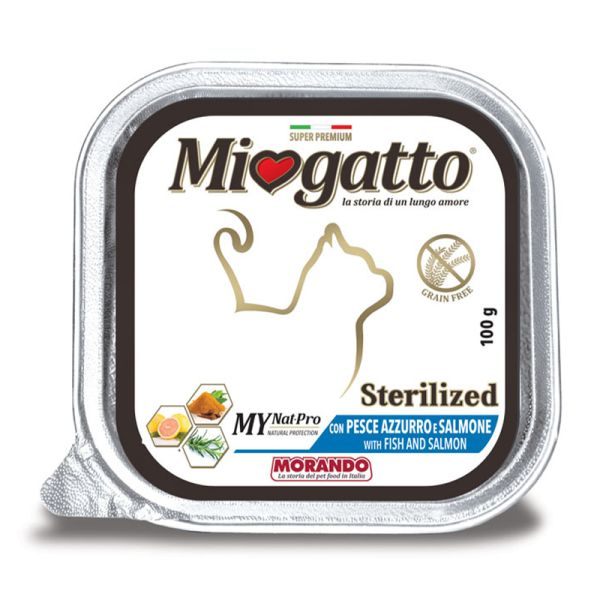 MORANDO MIOGATTO STERILIZED PESCE AZZURO SALMONE