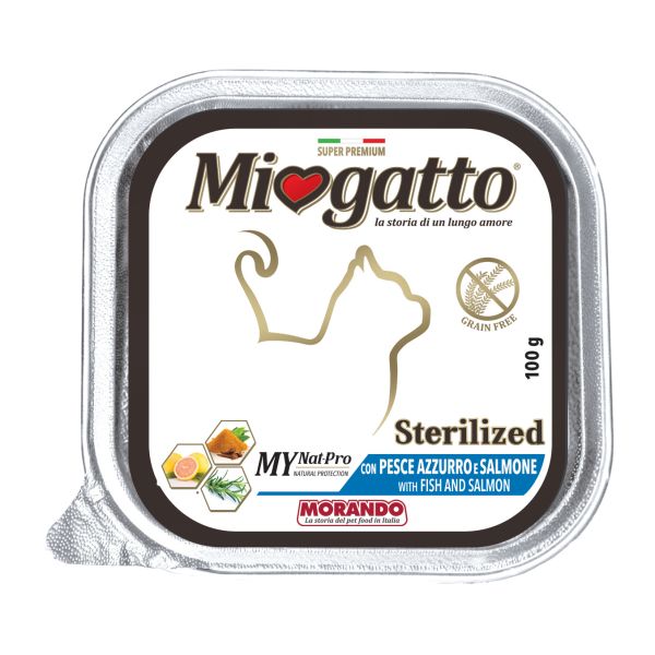 MORANDO MIOGATTO STERILIZED PESCE AZZURO SALMONE