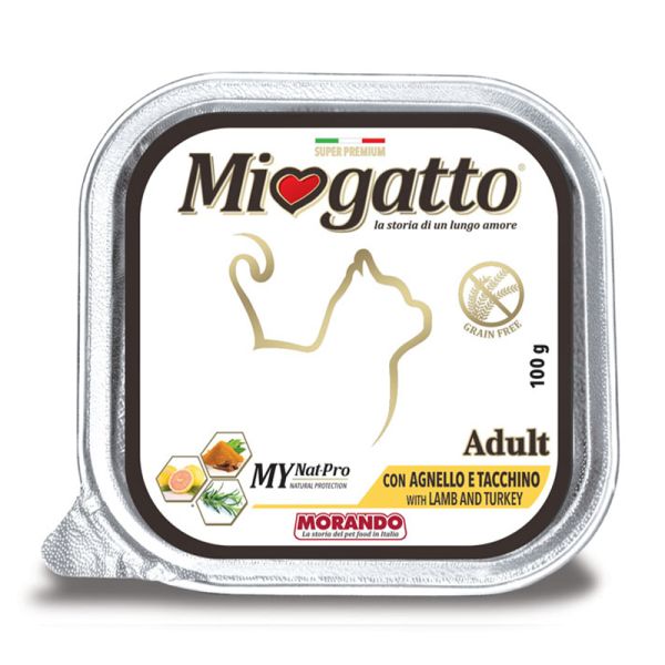 MORANDO MIOGATTO ADULT AGNELLO TACCHINO 100 GR