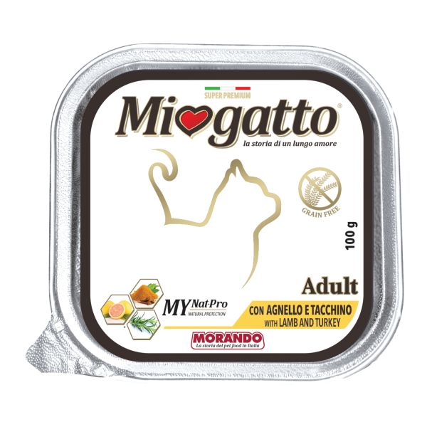 MORANDO MIOGATTO ADULT AGNELLO TACCHINO 100 GR