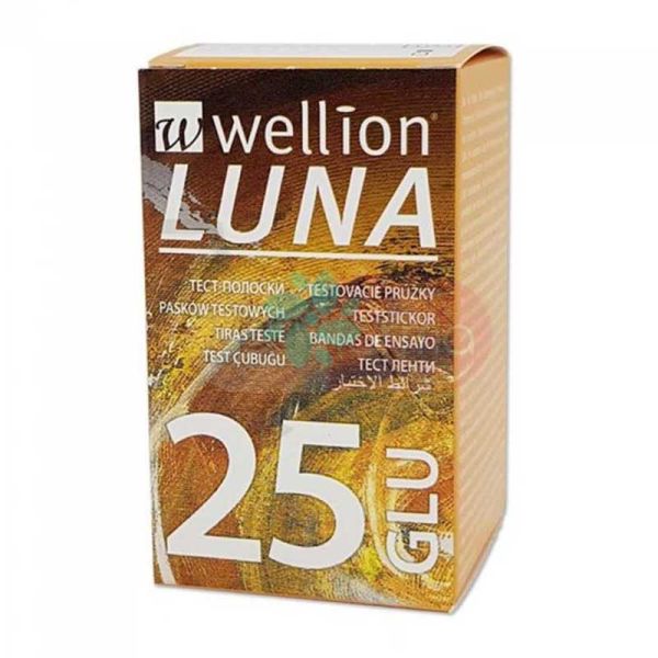 WELLION LUNA 25 STRIPS STRISCE PER MISURAZIONE GLICEMIA