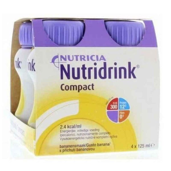 NUTRICIA NUTRIDRINK COMPACT GUSTO BANANA 4 BOTTIGLIE DA 125 ML