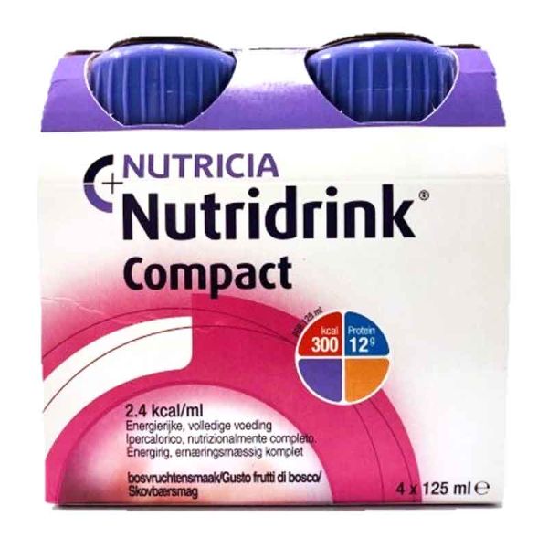 NUTRICIA NUTRIDRINK COMPACT GUSTO FRUTTI DI BOSCO 4 BOTTIGLIE DA 125 ML