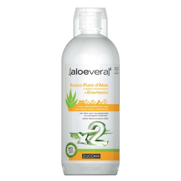 ALOEVERA2 SUCCO PURO D'ALOE DOPPIA CONCENTRAZIONE + ENERTONICI 1 LITRO