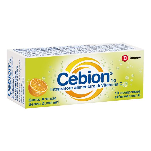 CEBION EFFERVESCENTE VIT C 10 CPR ARANCIA SZ ZUCCHERO