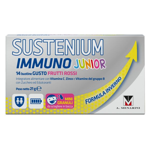 SUSTENIUM IMMUNO JUNIOR 14 BUSTINE FRUTTI ROSSI