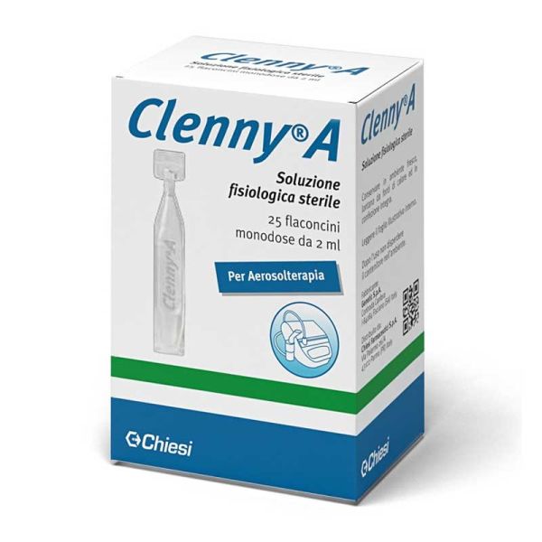 CLENNY A SOLUZIONE FISIOLOGICA STERILE PER AEROSOLTERAPIA 25 FLACONCINI MONODOSE DA 2 ML