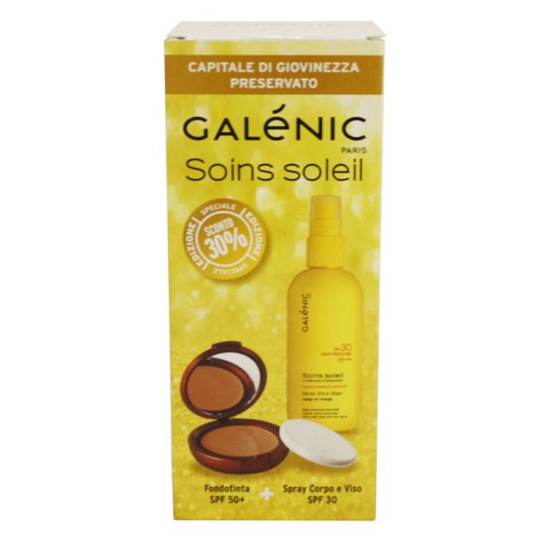 COFANETTO SOLARE GALENIC SPRAY ULTRA LEGGERO CORPO E VISO SPF30