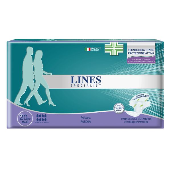 LINES SPECIALIS PANNOLONE MAXI MEDIA 20 PEZZI