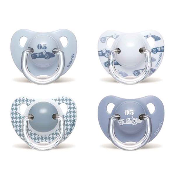 SUAVINEX SUCCHIETTO ANATOMICO LATTICE 6 MESI AZZURRO 2 PEZZI