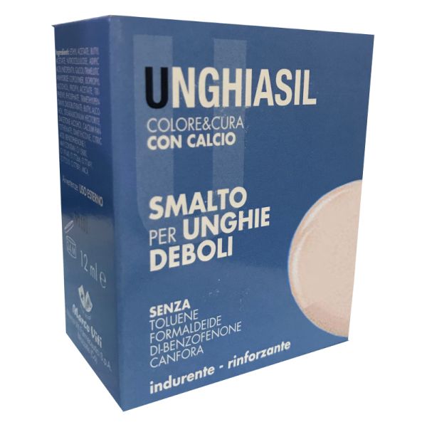 UNGHIASIL SMALTO BIANCO PERLATO CON CALCIO