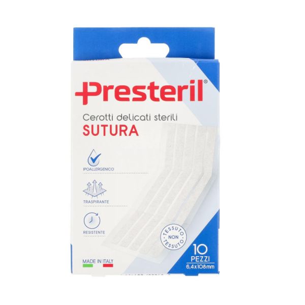 CEROTTO SUTURA MEDIPRESTERIL DELICATI TNT 6,4X108 MM