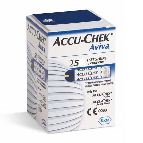 STRISCE MISURAZIONE GLICEMIA ACCU-CHEK AVIVA BRK RETAIL 25 PEZZI