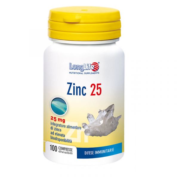 LONGLIFE ZINC 25MG 100 CPR