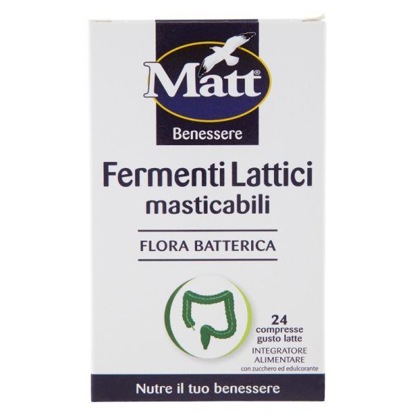 MATT BENESSERE FERMENTI LATTICI MASTICABILI 24 COMPRESSE