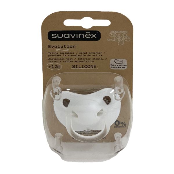 SUCCHIETTO SUAVINEX MEANINGFUL LIFE EVOLUTION ANATOMICO SILICONE +12 MESI