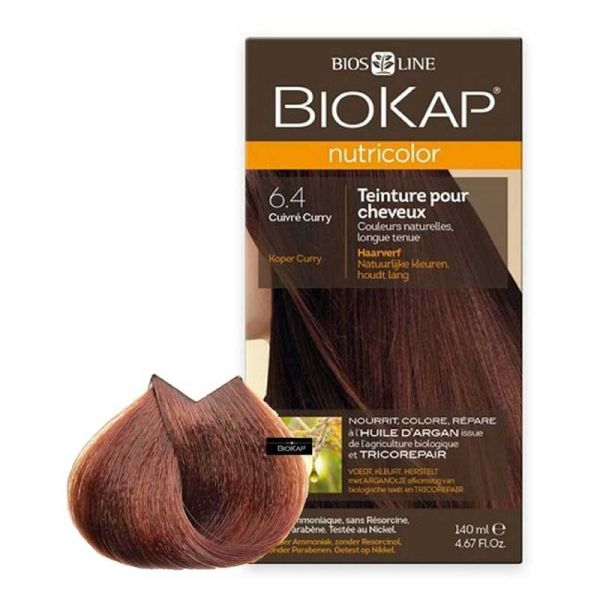 BIOKAP NUTRICOLOR 6,4 RAME CURRY TINTA TUBO + FLACONE