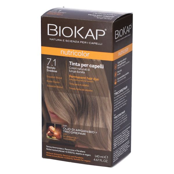 BIOKAP NUTRICOLOR TINTA 7,1 BIONDO SVEDESE