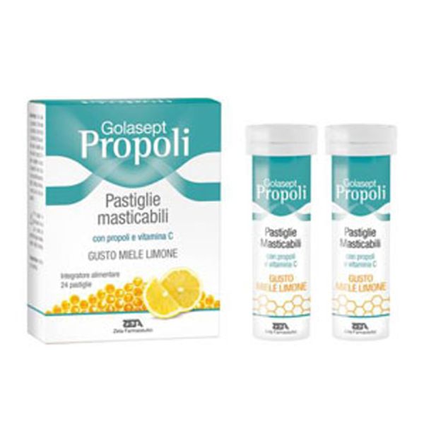 GOLASEPT PROPOLI 24 COMPRESSE MASTICABILI MIELE LIMONE