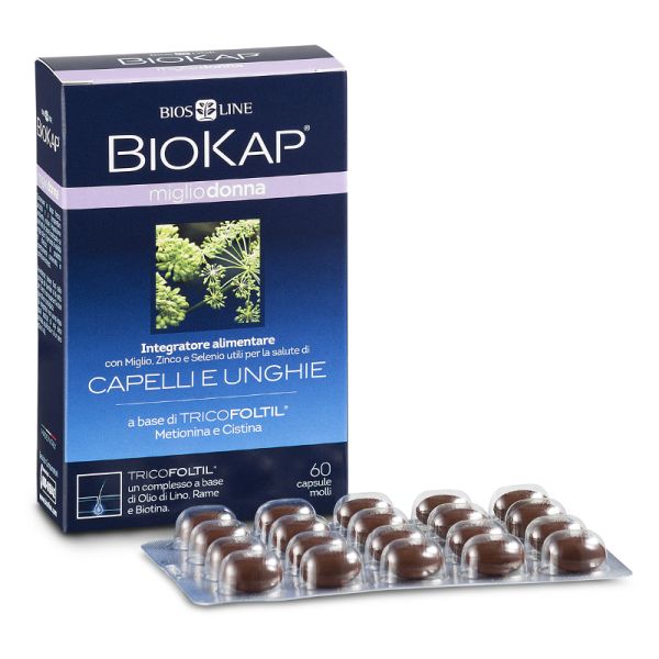 BIOKAP MIGLIO INTEGRATORE CAPELLI UNGHIE 60 CPS