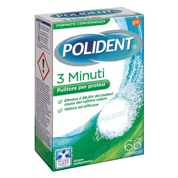 POLIDENT 3 MINUTI 66 COMPRESSE