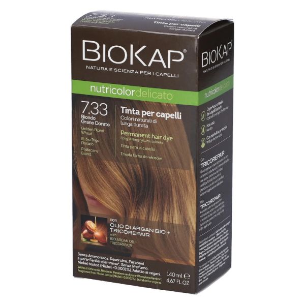 BIOKAP NUTRICOLOR DELICATO 7,33 NEW BIONDO GRANO DORATO