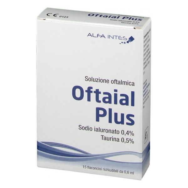 SOLUZIONE OFTALMICA OFTAIAL PLUS ACIDO IALURONICO 0,4% E TAURINA 15 FLACONCINI RICHIUDIBILI DA 0,6 ML