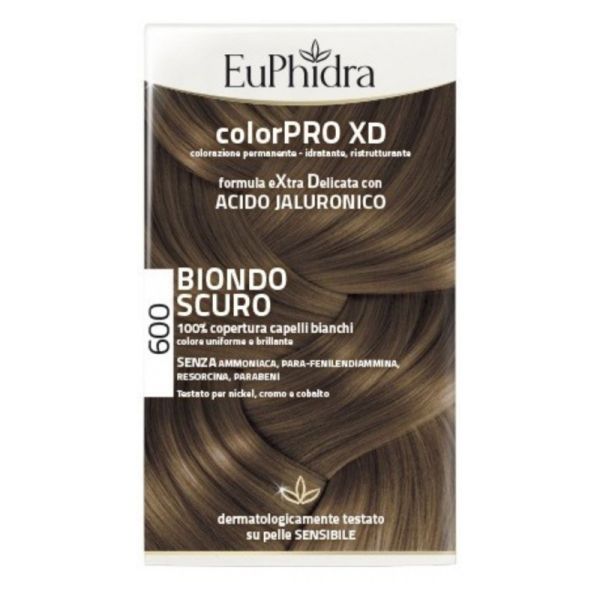 EUPHIDRA COLORPRO XD 600 BIONDO SCURO GEL COLORANTE + ATTIVANTE +BALSAMO