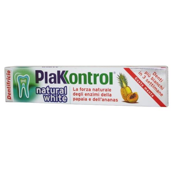 PLAKKONTROL DENTIFRICIO NATURAL WHITE 100 GR