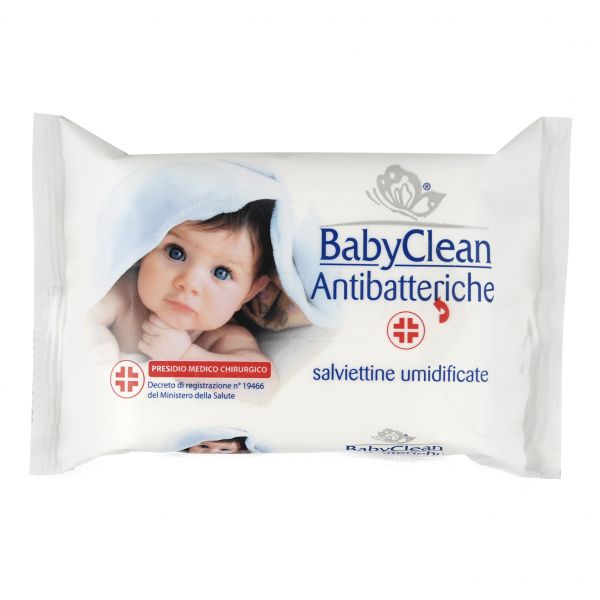 BABY CLEAN SALVIETTINE ANTIBATTERICHE 20 PEZZI