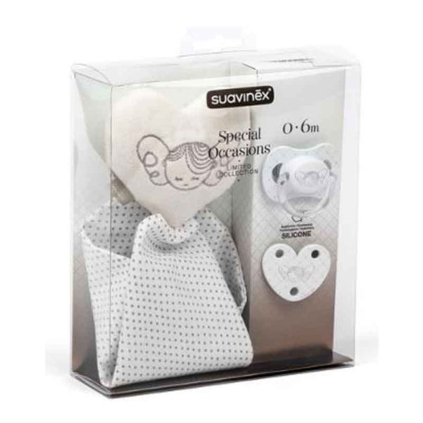 SUAVINEX WHITE SET SUCCHIETTO+CLIP+DOUDOU