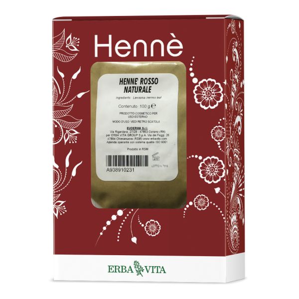 HENNE COLORANTE CAPELLI ROSSO NATURALE 100 G