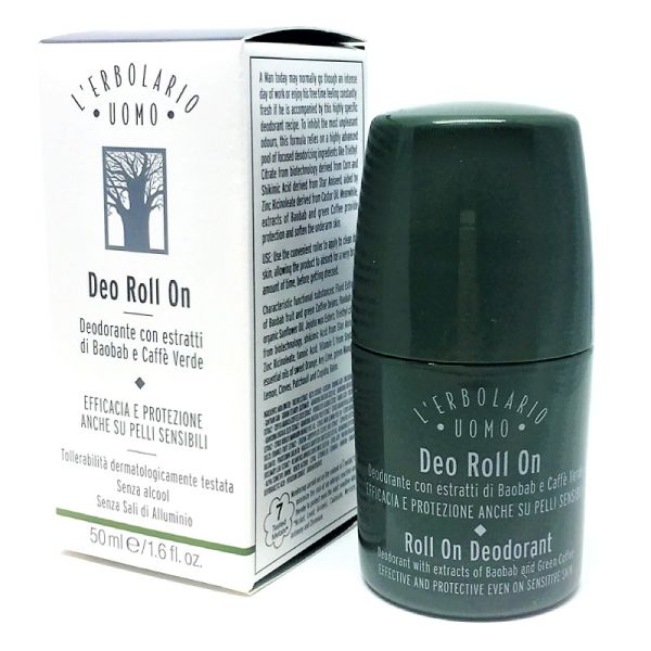 L'ERBOLARIO UOMO DEODORANTE BAOBAB E CAFFE' VERDE 50 ML