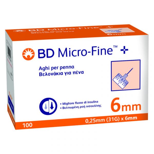 BD MICRO-FINE AGO 6 MM G31 X 0,25MM 100 PZ