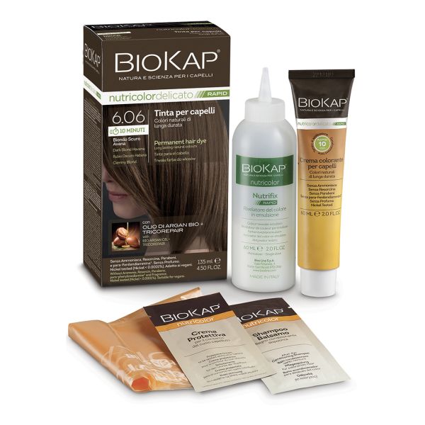 BIOKAP NUTRICOLOR DELICATO RAPID 6,06 BIONDO SCURO AVANA