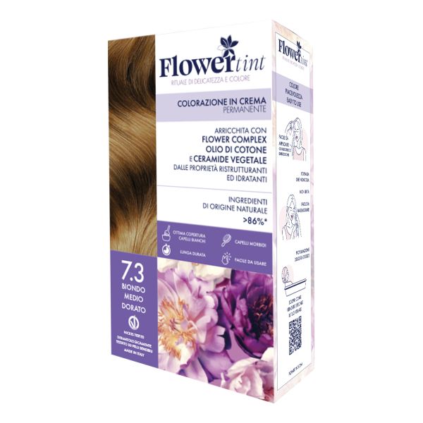 FLOWERTINT COLORAZIONE CREMA 7,3 BIONDO MEDIO DORATO