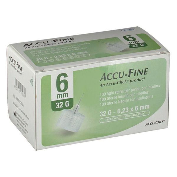 ACCU-FINE AGO PER INSULINA PEN NEEDLE ACCU-CHEK GAUGE 32 X 6MM