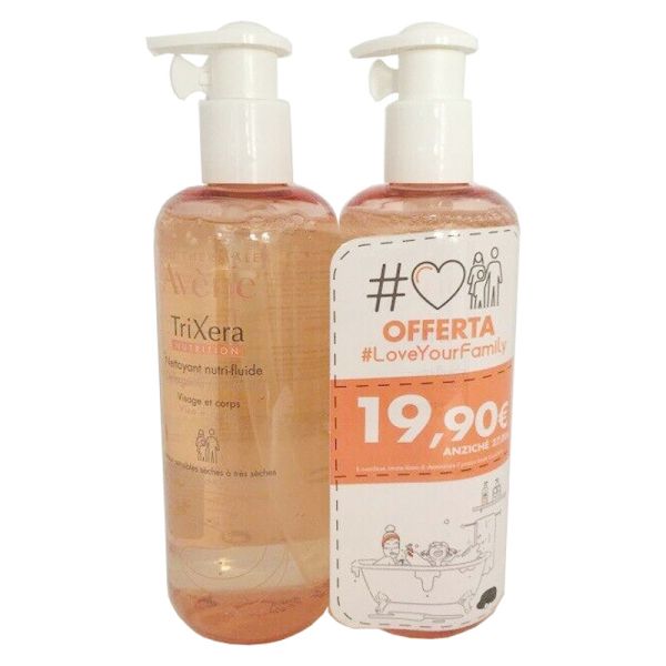AVENE TRIXERA GEL DETERGENTE NUTRIFLUIDO 400 ML X 2 PZ