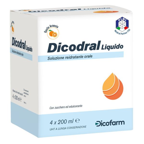 DICODRAL LIQUIDO SOLUZIONE REIDRATANTE ORALE 4 X 200 ML