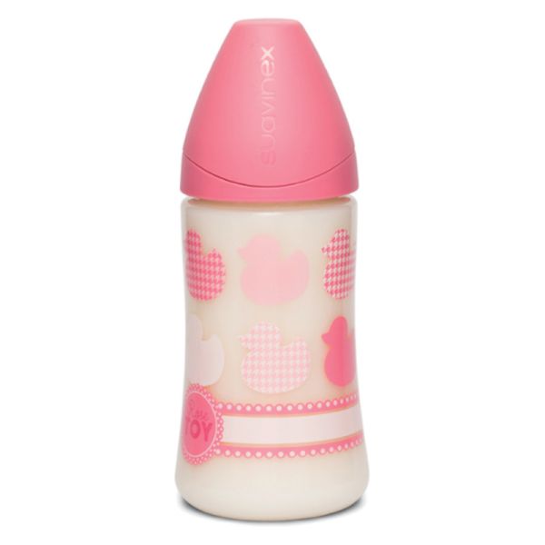 SUAVINEX BIBERON SILICONE ANATOMICO ROSA 270 ML