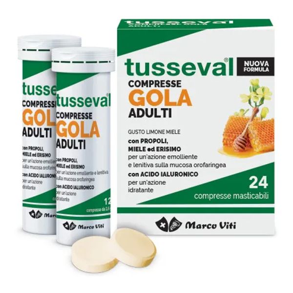 TUSSEVAL GOLA ADULTI 24 COMPRESSE