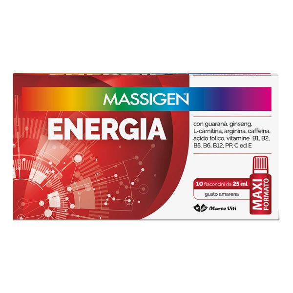 MASSIGEN ENERGIA 10 FLACONI 25ML