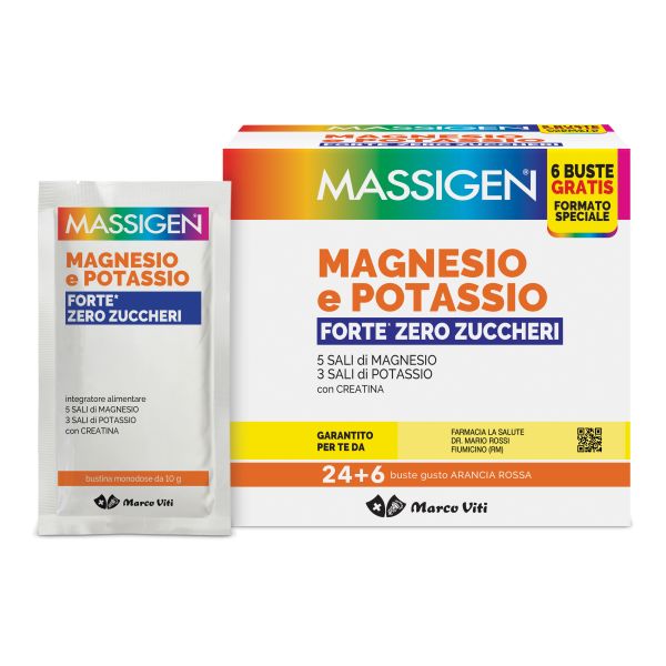 MAGNESIO POTASSIO FORTE ZERO ZUCCHERI 24 BUSTINE + 6 BUSTINE
