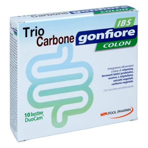 TRIOCARBONE GONFIORE IBS 10 BUSTE DUOCAM DA 2 G + 1,5 G
