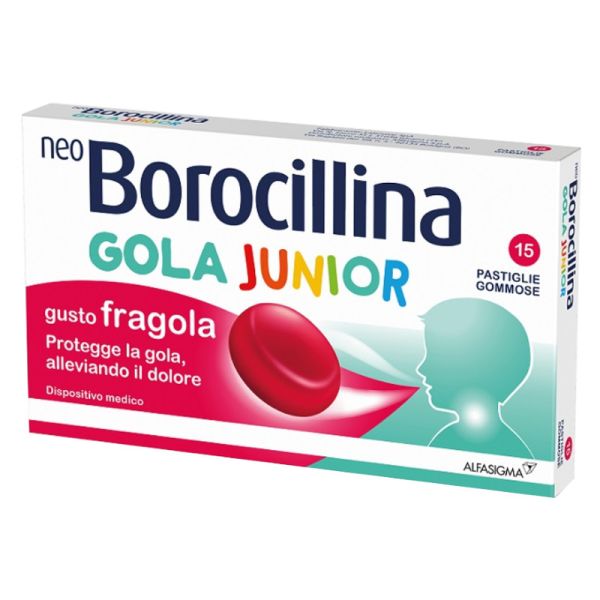 NEOBOROCILLINA GOLA JUNIOR 15 PASTIGLIE GUSTO FRAGOLA