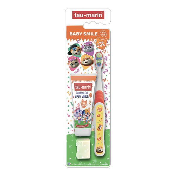 TAU MARIN SET BABY SMILE SPECIAL EDITION 44 GATTI DENTIFRICIO FRAGOLA 20 ML + SPAZZOLINO