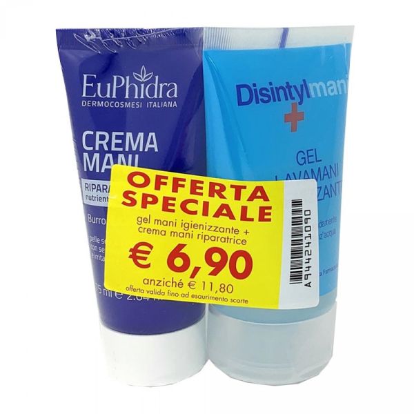 ABBINATA CREMA MANI RIPARATRICE 75 ML + GEL IGIENIZZANTE 100 ML