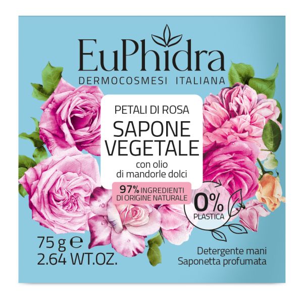 EUPHIDRA SAPONETTA VEGETALE MANI PETALI DI ROSA 75G